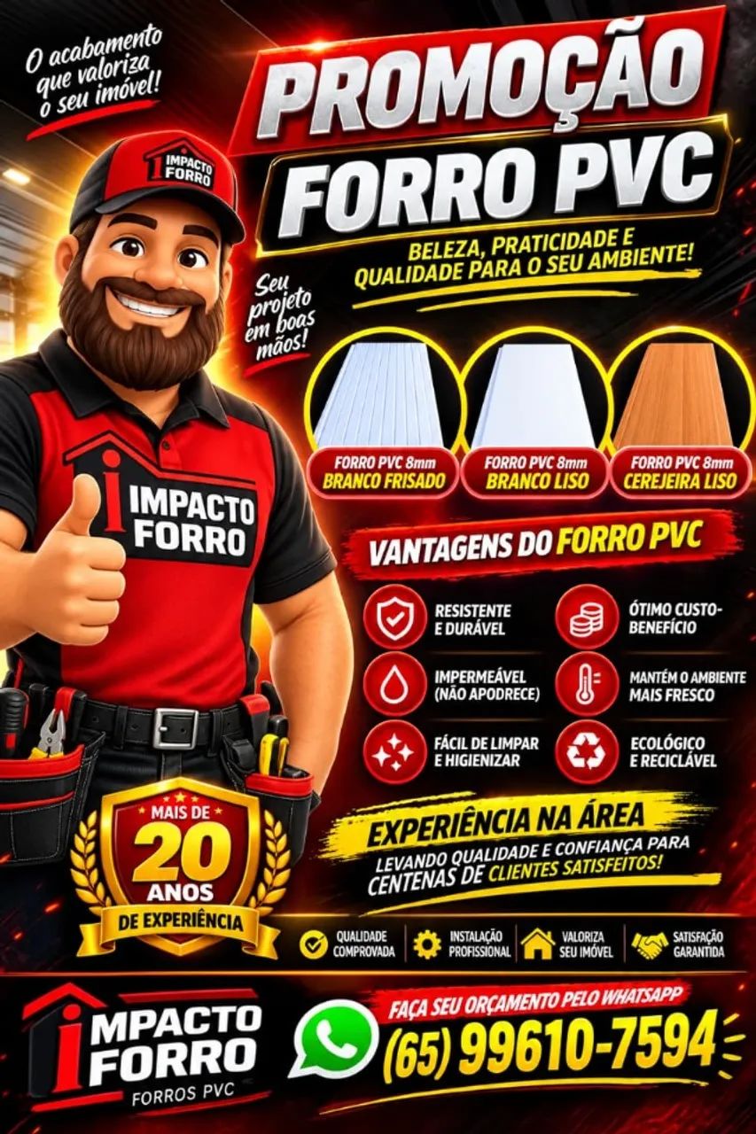 FORRO PVC 8mm² BRANCO QUALIDADE E GARANTIA? ? ?