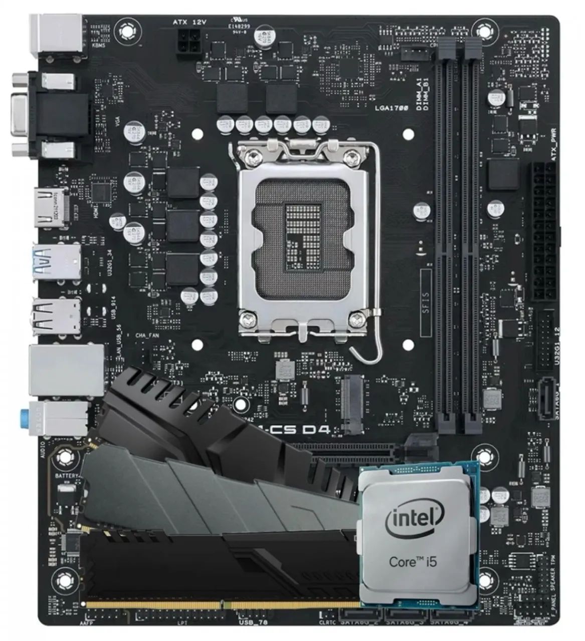 Kit placa mãe + processador i5 12º geração 