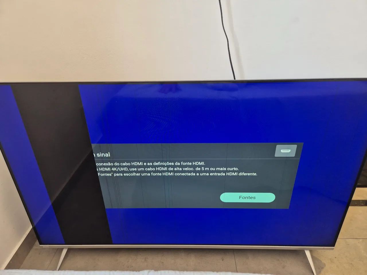 TV Philips LED 4K de 55 com defeito  - Foto 3