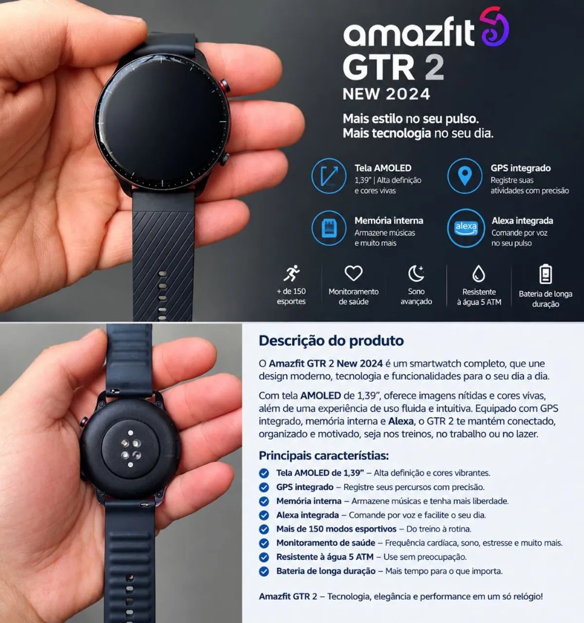 relogio amazfit gtr 2 new - Foto 2