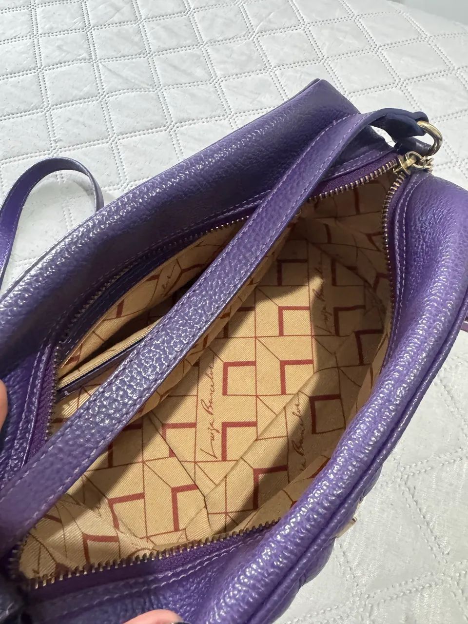 Bolsa Luiza Barcelos Média Roxo - Foto 3