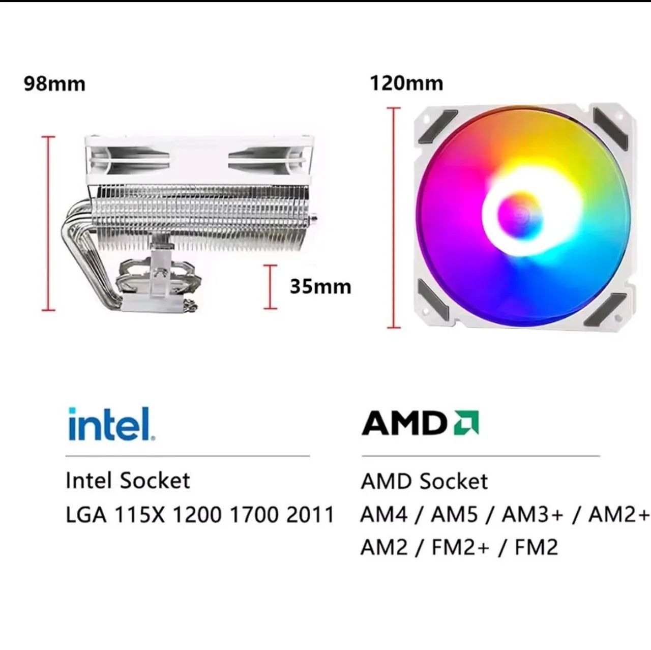 Air Cooler De Computadores Ryzen Xeon Intel 