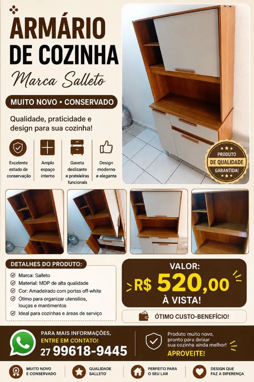 VENDO ARMÁRIO DE COZINHA 
