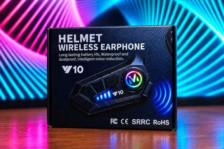 Fone Bluetooth Para Capacete Moto Y10 Com Microfone