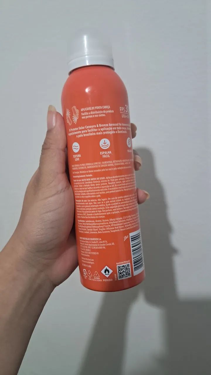 Protetor solar em spray - Cenoura e Bronze - Foto 3
