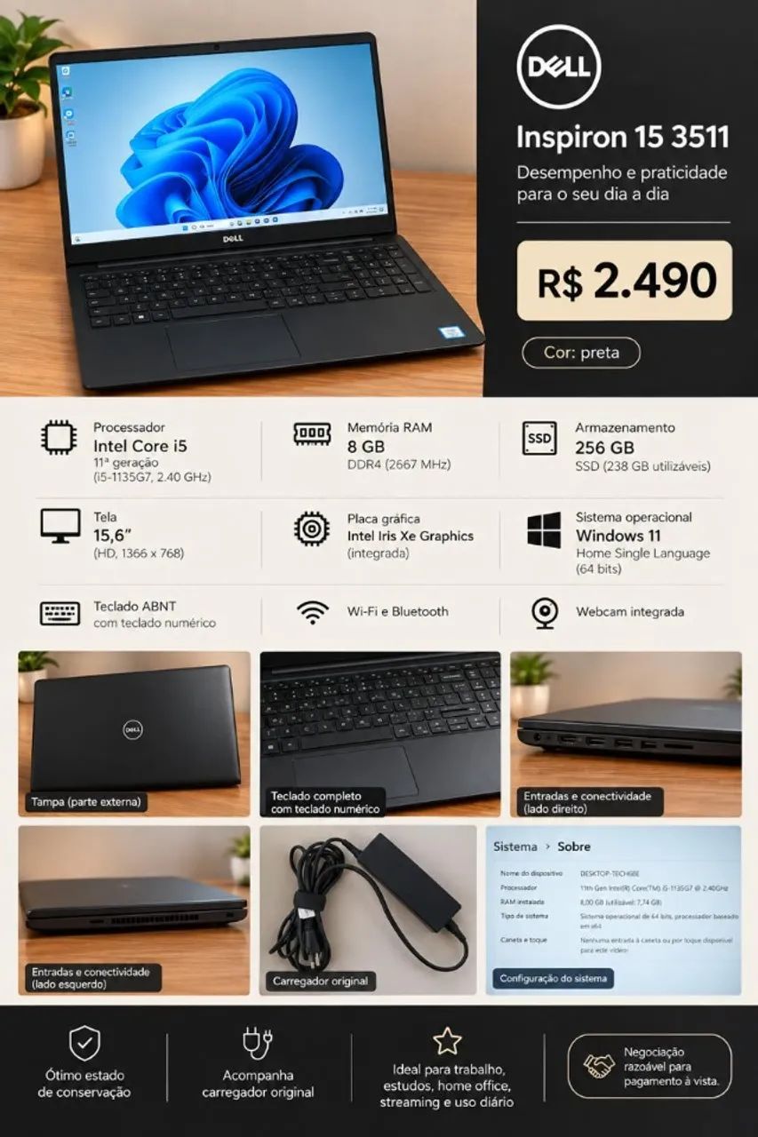 Notebook Dell Inspiron 15