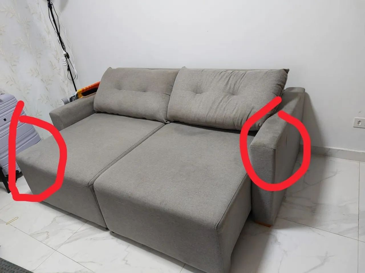 SOFÁ RETRÁTIL EM OTIMO ESTADO APENAS RETIRADA - Foto 3