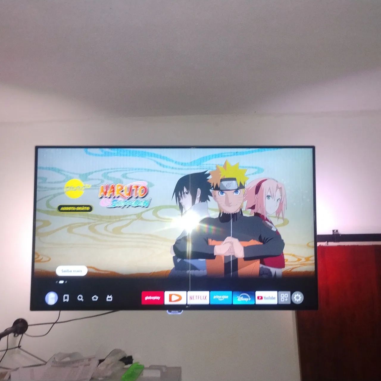 Tv Android Philips 55pug7100 amblait defeito tela risco - Foto 2
