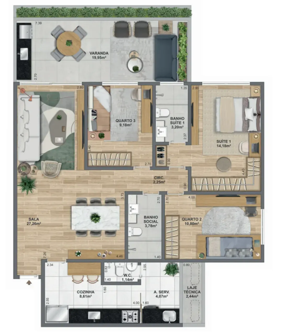 PLANTA 116m²