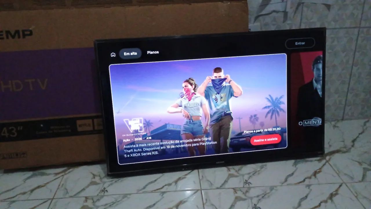 Tv Semp 43 polegadas smart 4k completa roku tv na caixa  - Foto 4