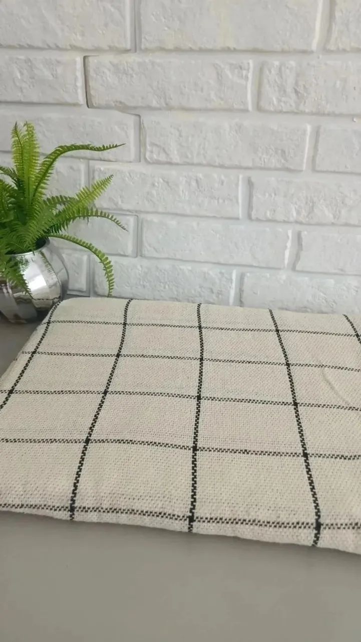Mantas de sofá algodão para decorar e proteger  - Foto 5