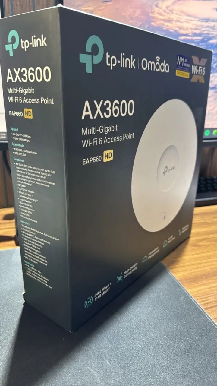 Roteador TP-Link Omada Access Point EAP660 HD Wi-Fi 6 AX3600 Gigabit - Foto 3