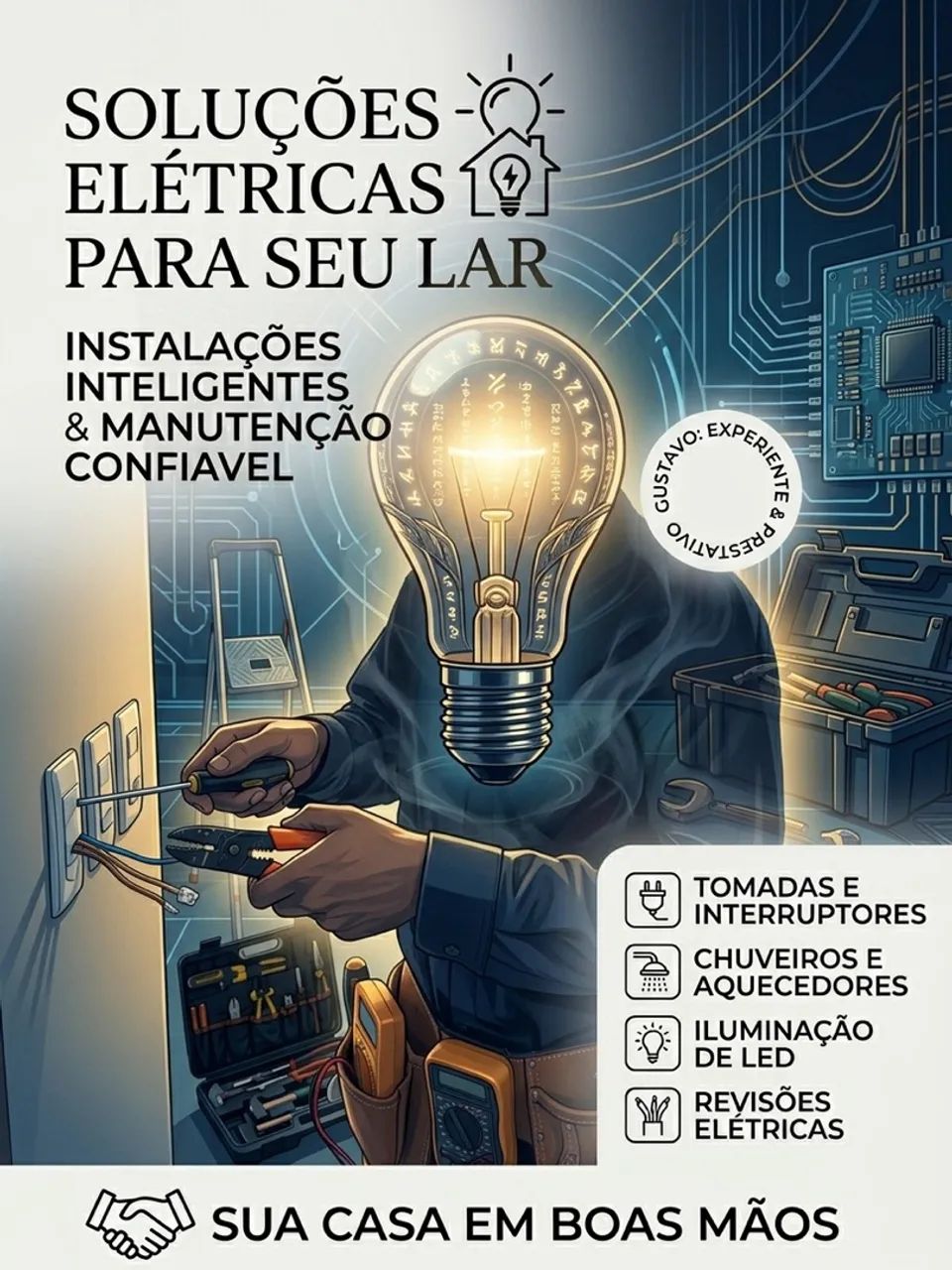 Faço elétrica residencial e manutenção