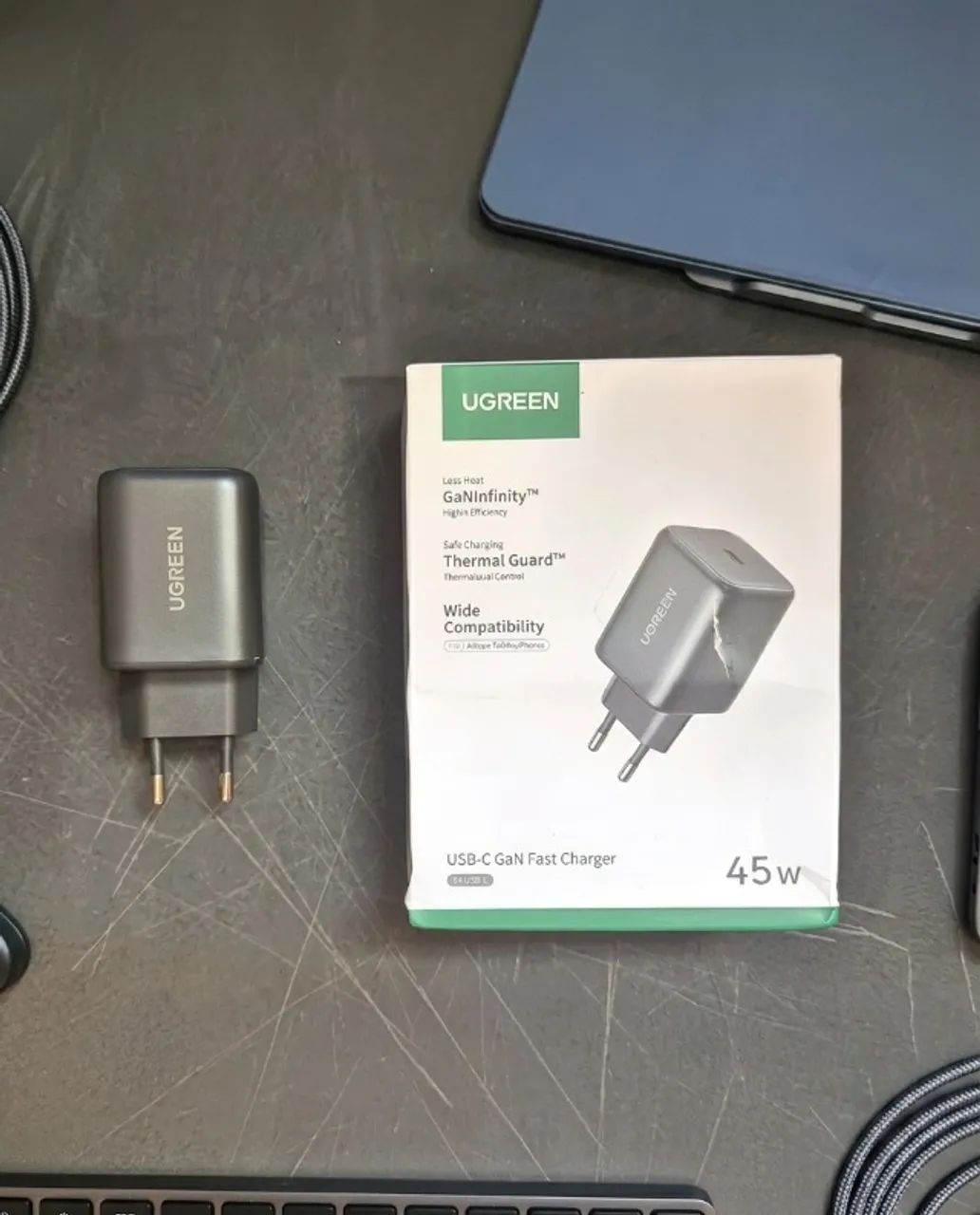  Kit Carregador Ugreen GaN 45W + Cabo USB-C 100W - Foto 2