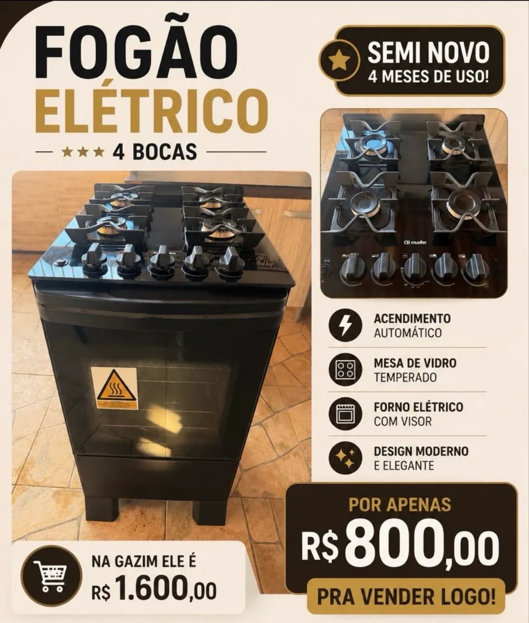Vendo fogão elétrico 