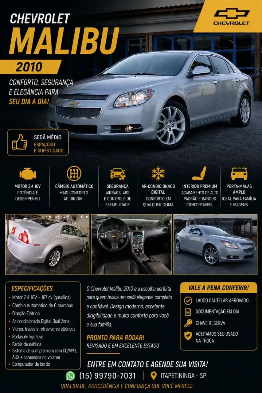 Chevrolet Malibu MALIBU LTZ 2.4 16V 171cv 4p 2011