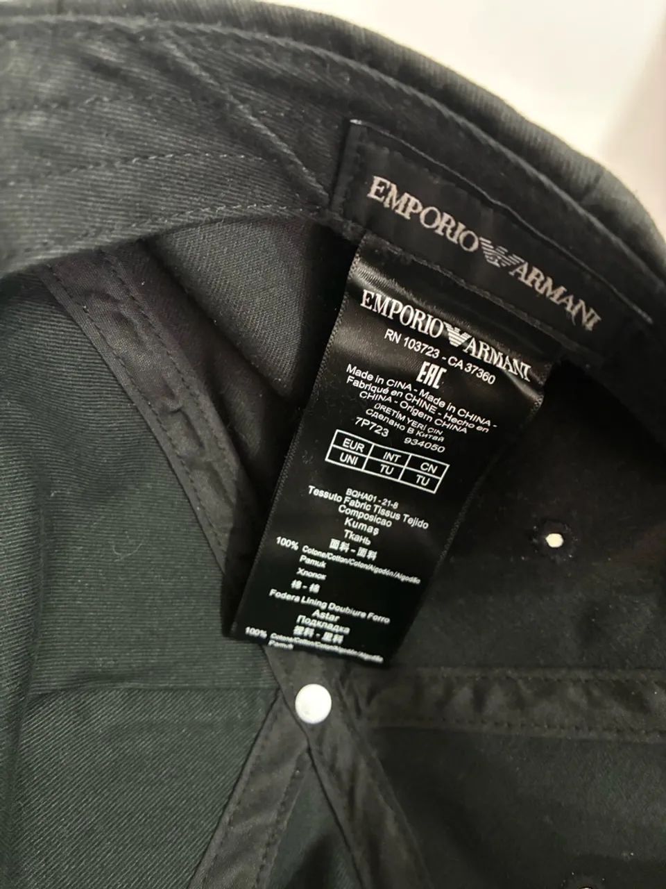 Bone emporio Armani preto - Foto 5