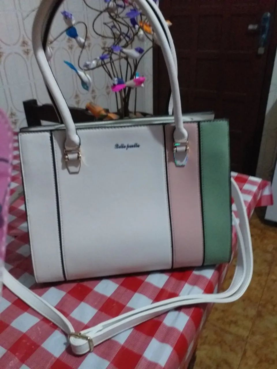 BOLSA DE COURO MARCA BELLA PAULLA - Foto 4