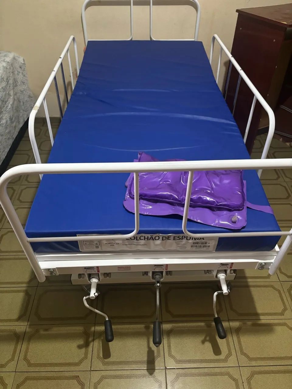 Cama hospitalar manual 3 movimentos 