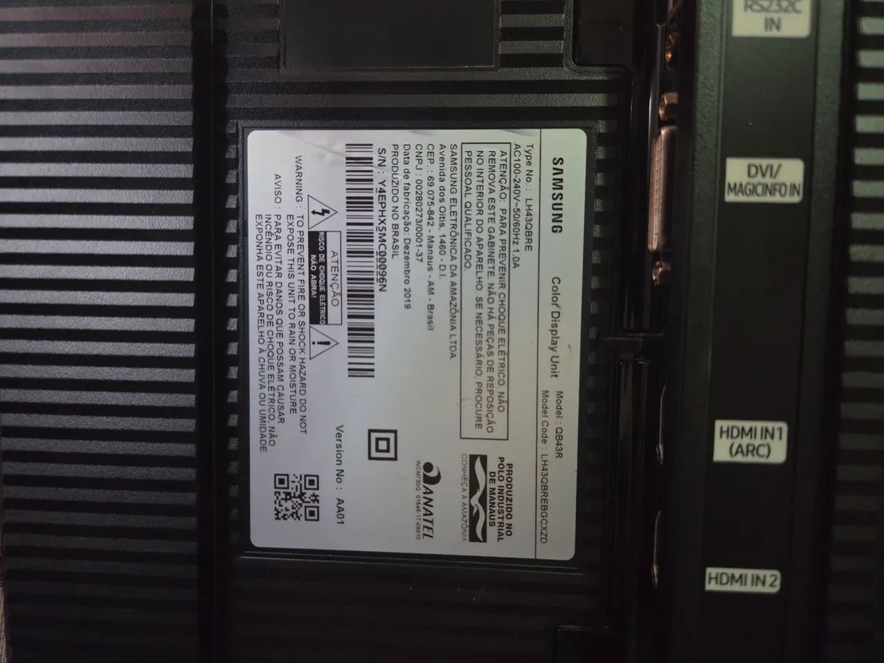 Monitor Samsung Profissional 43 polegadas UHD 4k, Wi-Fi, rj45, 2x hdmi, 2x USB, 1x dvi. - Foto 4