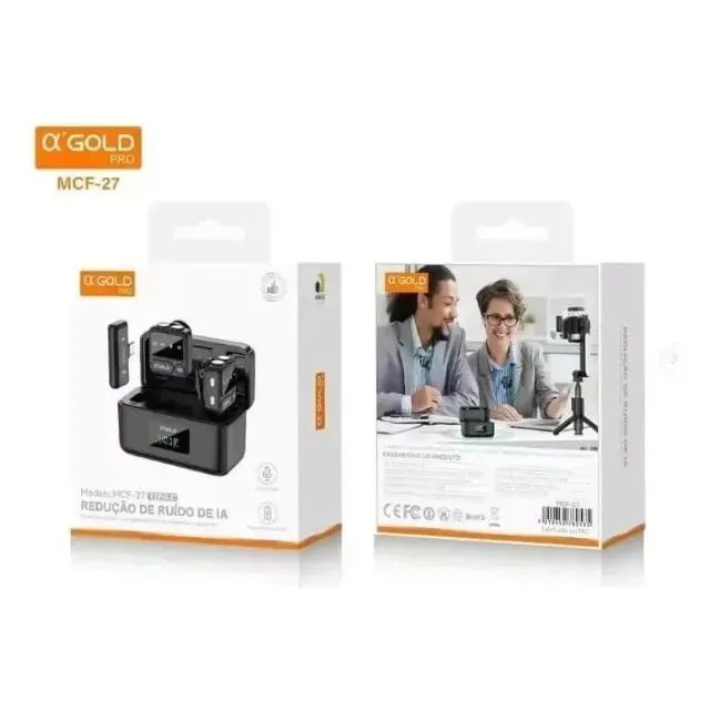Microfone Lapela Tipo C MCF-27 Gold PRO