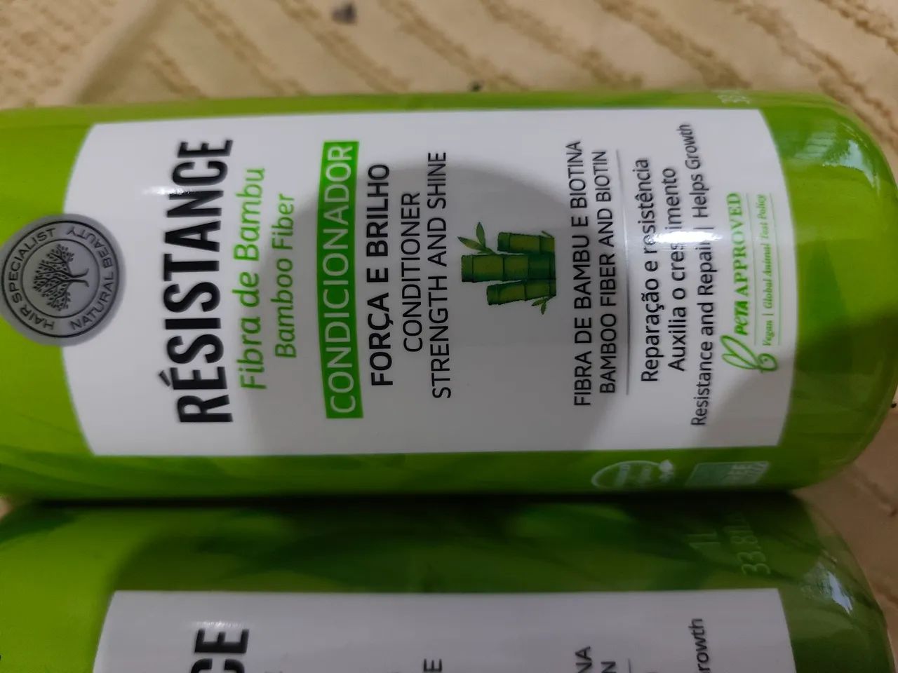 Shampoo e condicionador Inoar para cabelos 1 litro bambu e biotina  - Foto 4