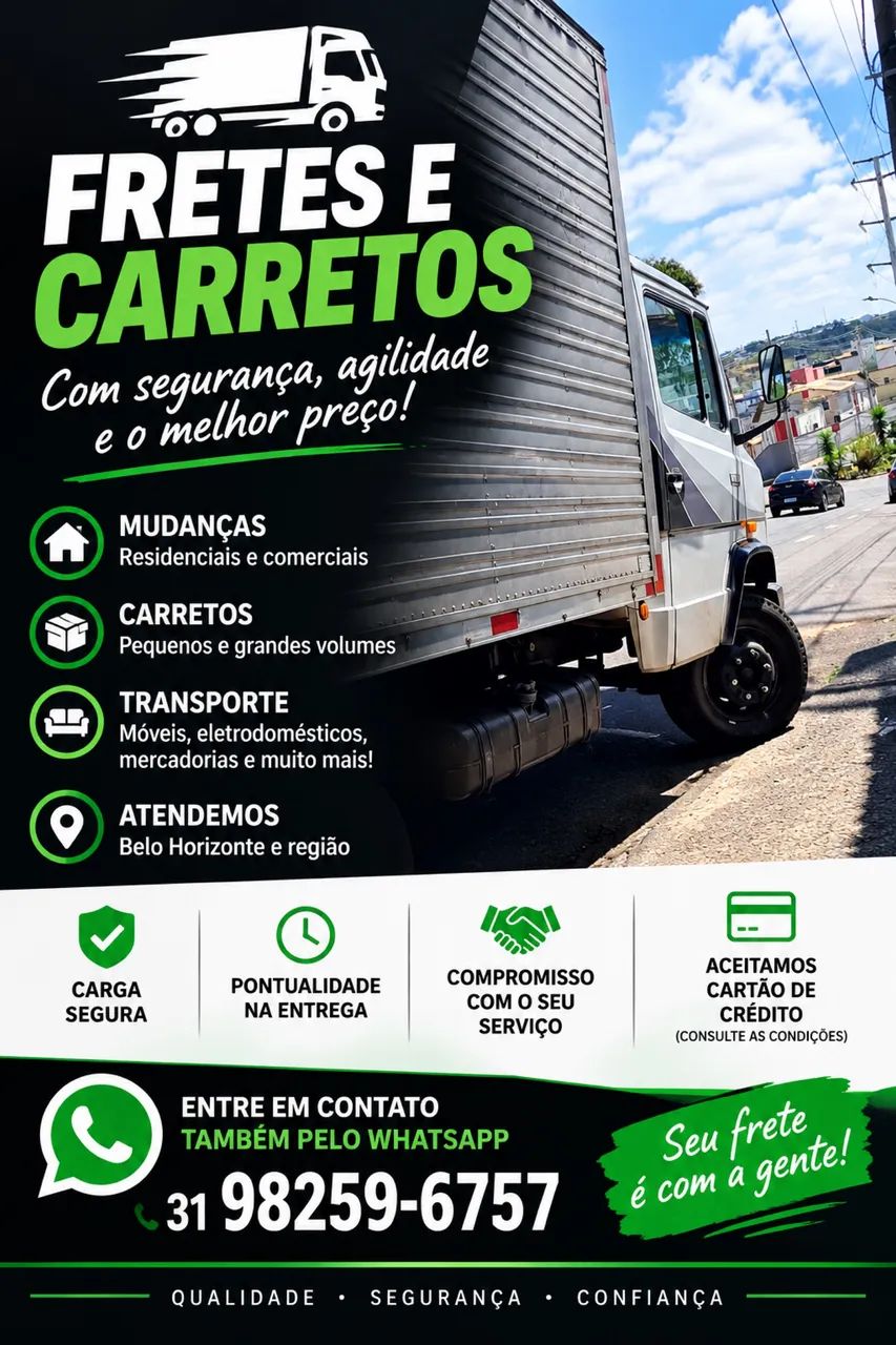 Faço carretos e mudanças: BH e região 