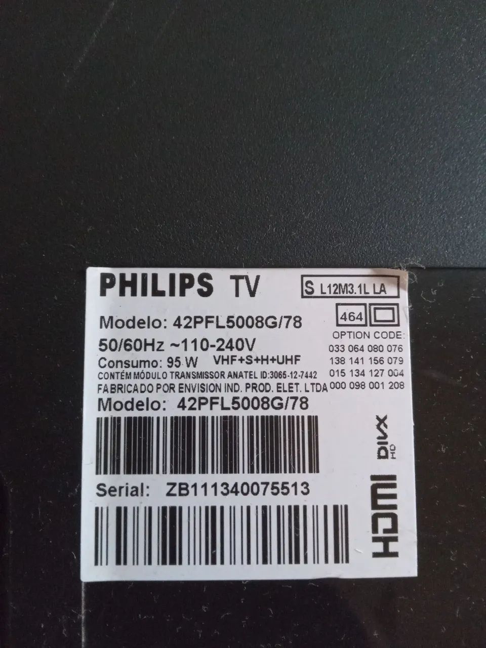Tv Philips 43 polegadas com defeito na tela serve pra aproveitar as peças 