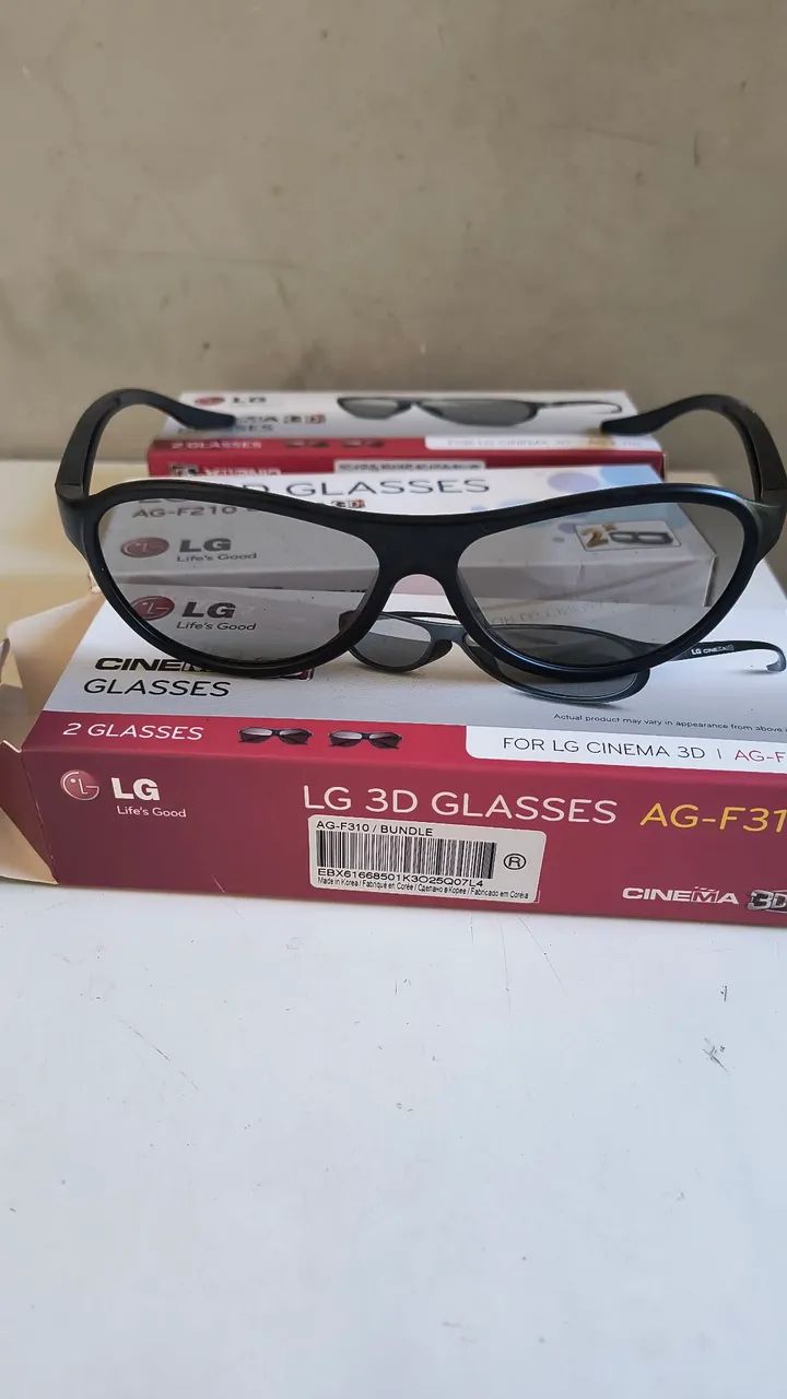 Óculos 3 D LG 3 caixas, cada uma com 2 óculos novos - Foto 3