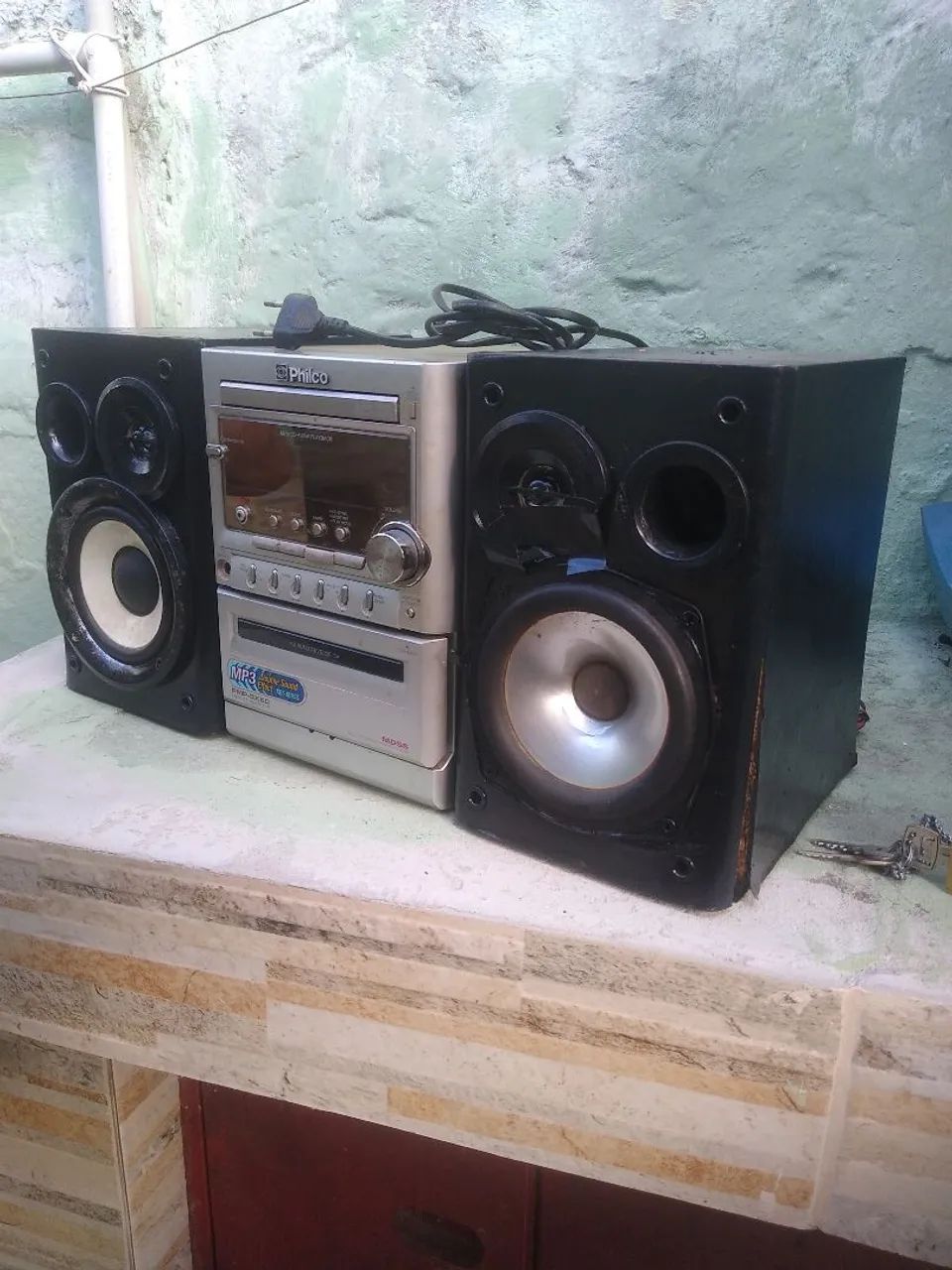 Microsystem Philco funcionando perfeitamente 