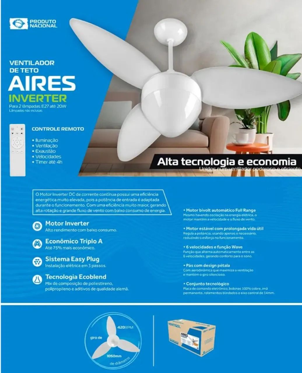 Ventilador de teto  - Foto 4