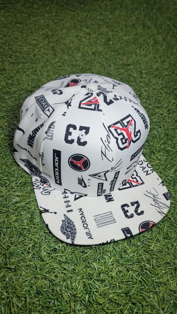 Boné Air Jordan Pro Graphic Hat White Snapback Usado Original