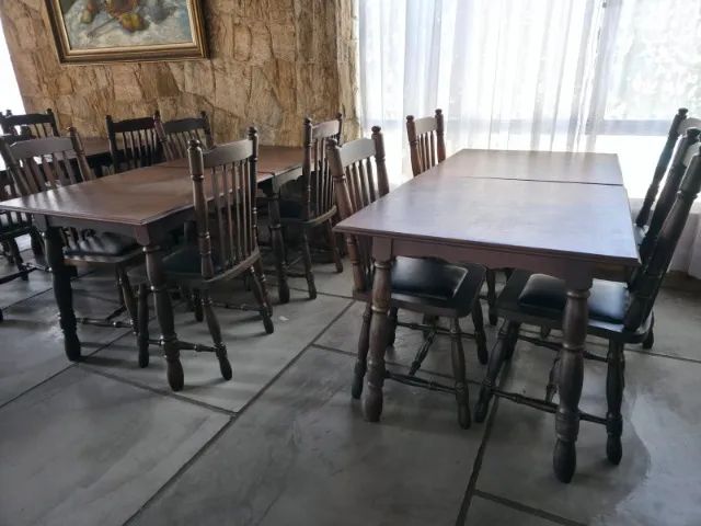 Cadeiras e Mesas de Madeira para Restaurante e Buffet