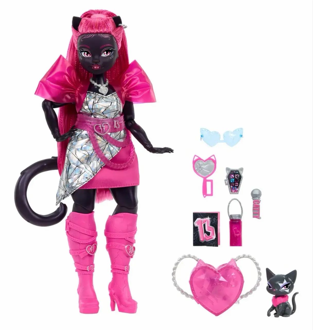 Boneca Monster High - Catty Noir Com Look Exclusivo E Pet