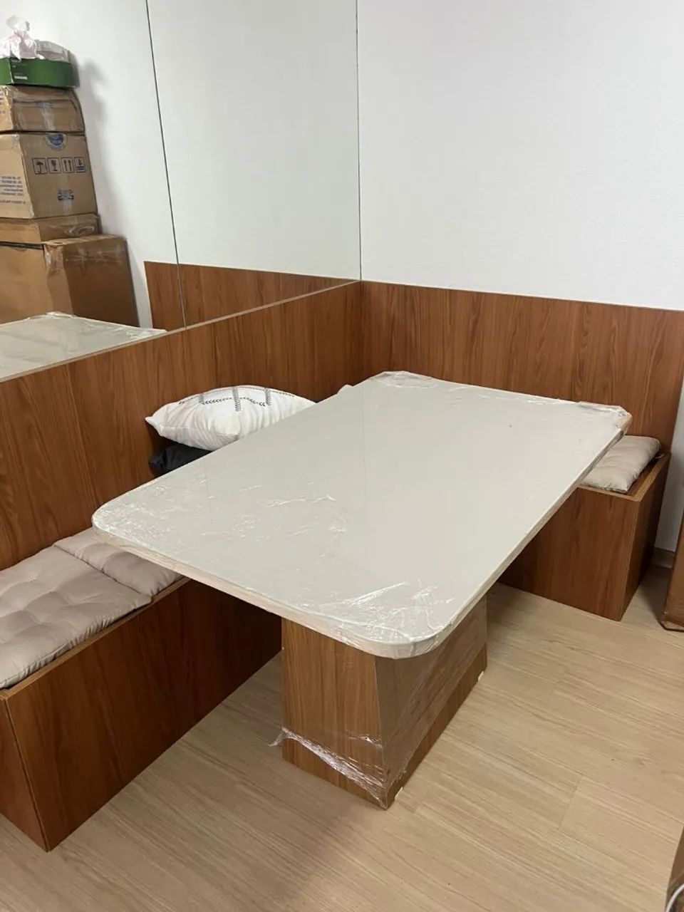 Mesa de Jantar Retangular Luxo com Vidro Laqueado  - Foto 2