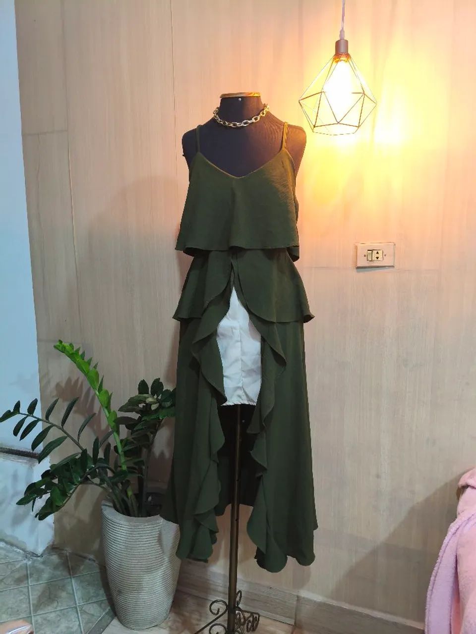 Bata Boho  verde militar Tam: p/m - Foto 2