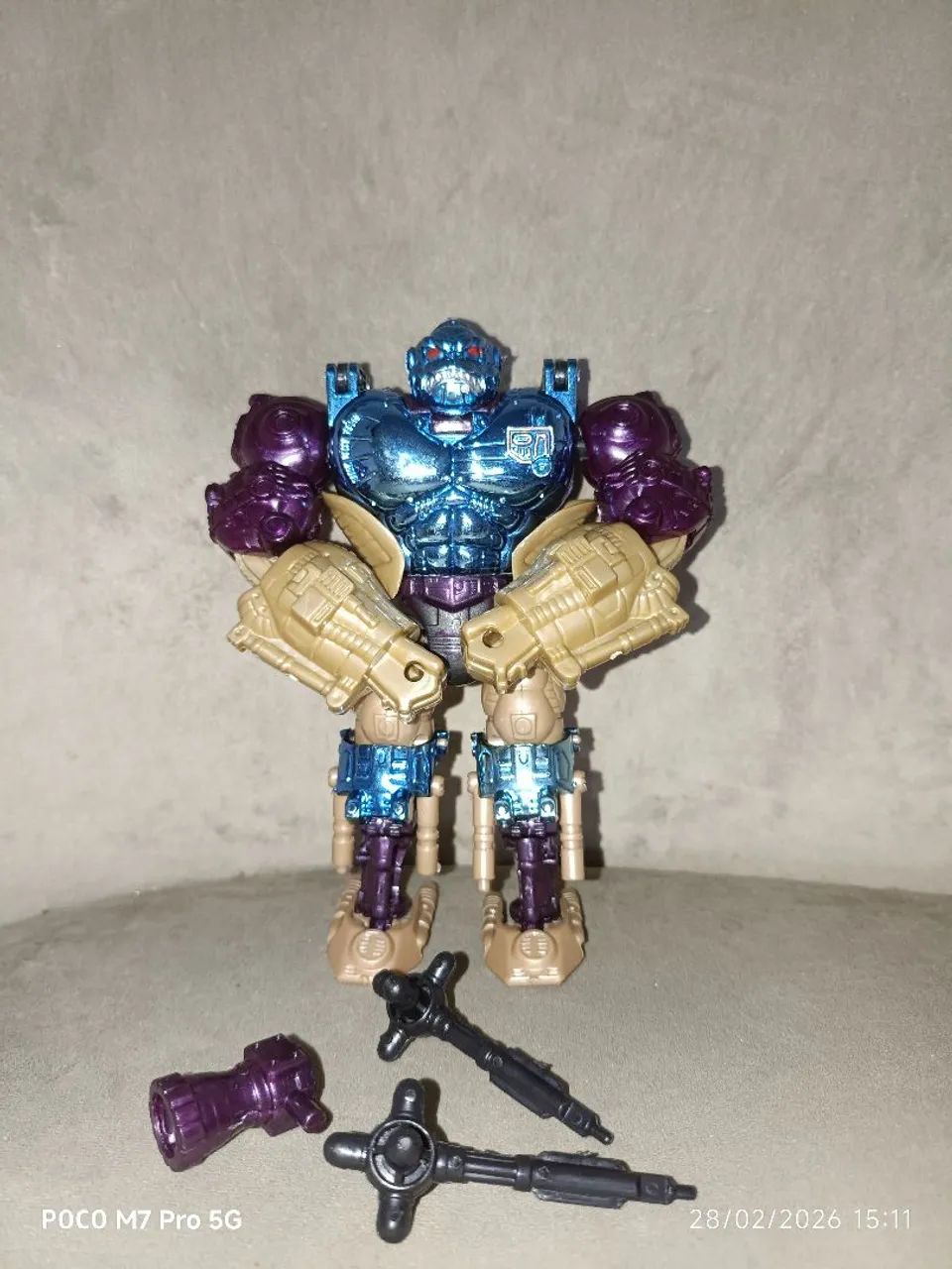 Duas Figuras Beast Wars Transformers: Optimus Primal Transmetal e Cheetor Completos