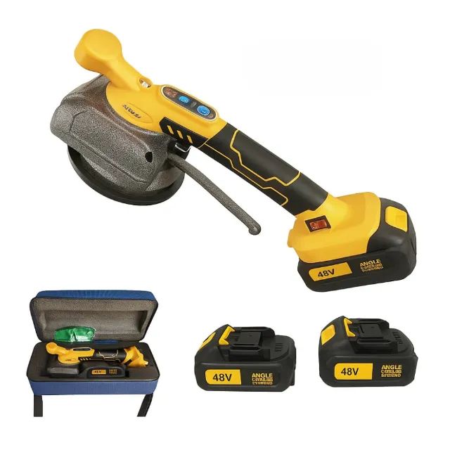 Maquina de assentar piso Ventosa vibratória 48v 2 bateria