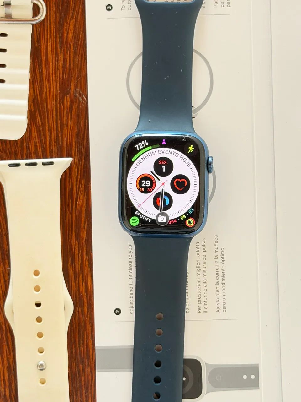Apple Watch Series 7 - 45mm - Blue Aluminium - Com Caixa e