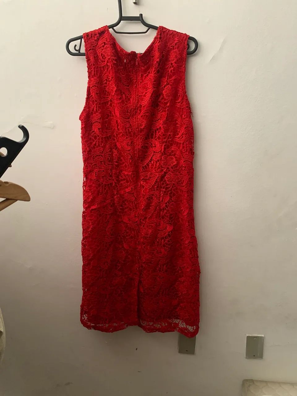 Vestido feminino de renda vermelha  - Foto 2