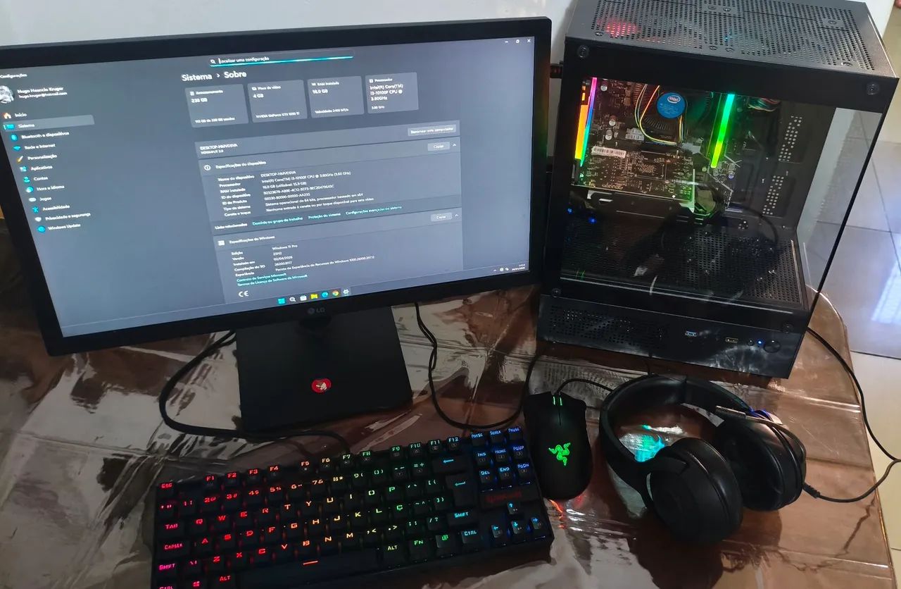 PC Completo i3 10°/ 1050ti / 16Gb Ram / SSD 256GB 