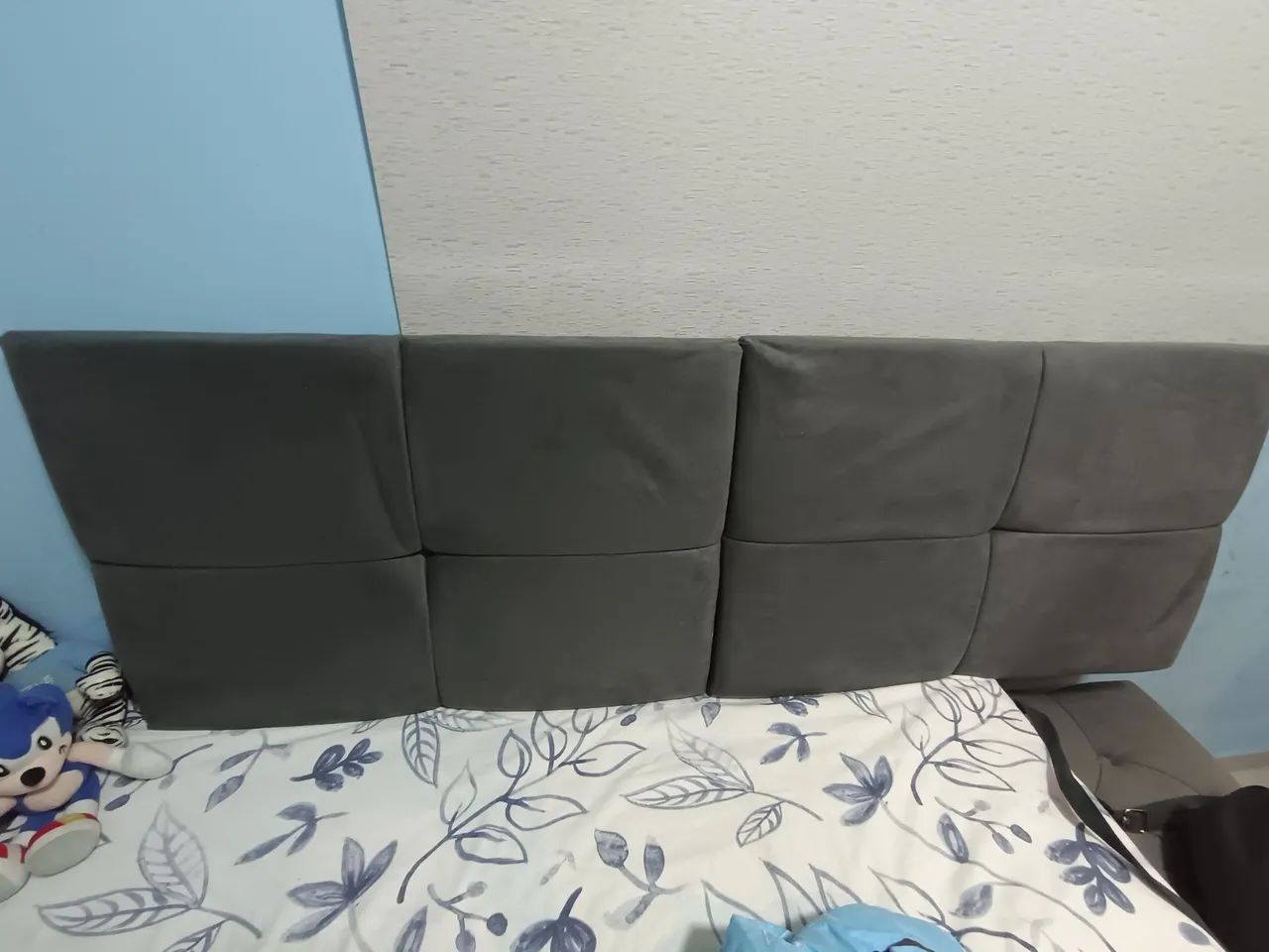 Cabeceira de cama casal cinza nova  - Foto 2