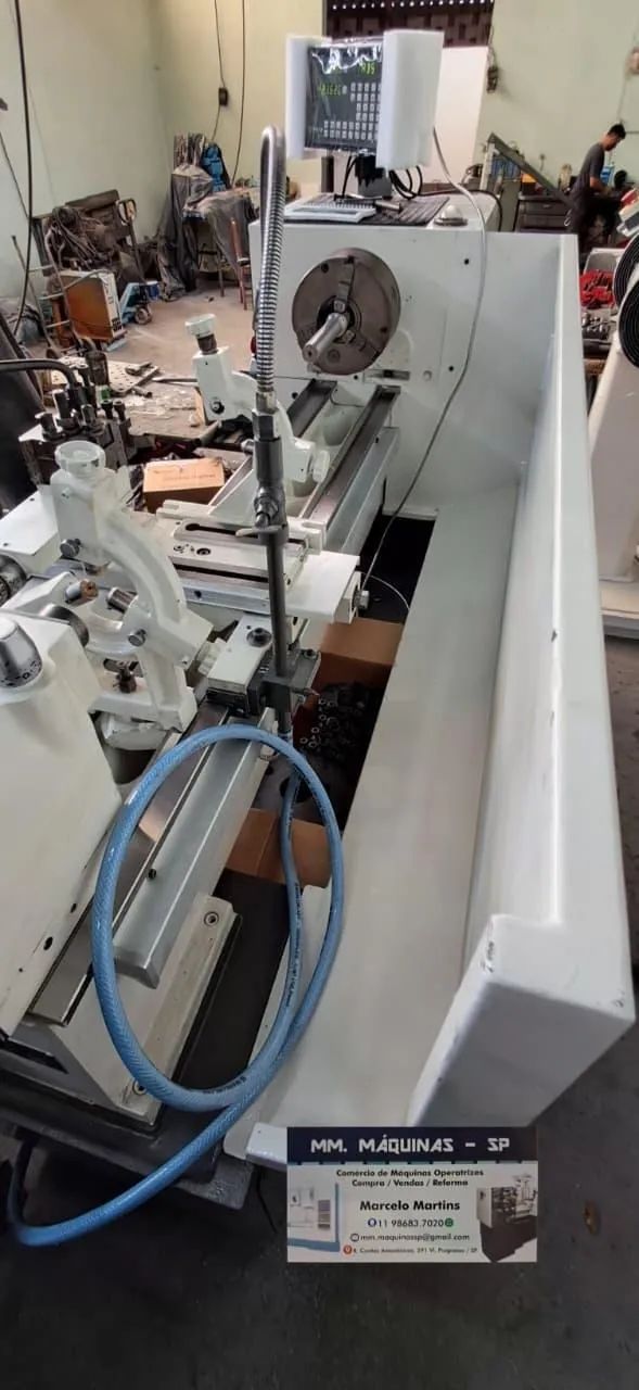 Torno mecânico nardini mascote  175-S com digital novo 1000 mm reformado e completo de tud - Foto 5