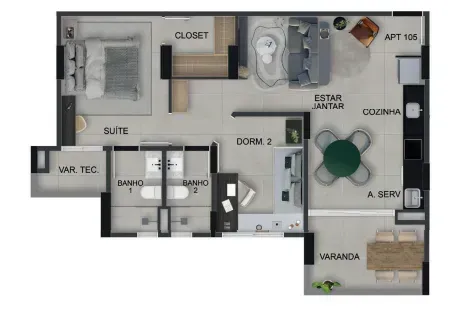PLANTA 80m²