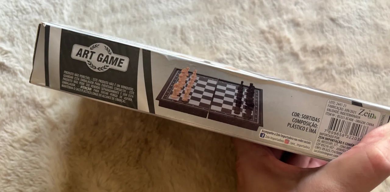 Mini jogo de Xadrez Magnético - Novo - Foto 4
