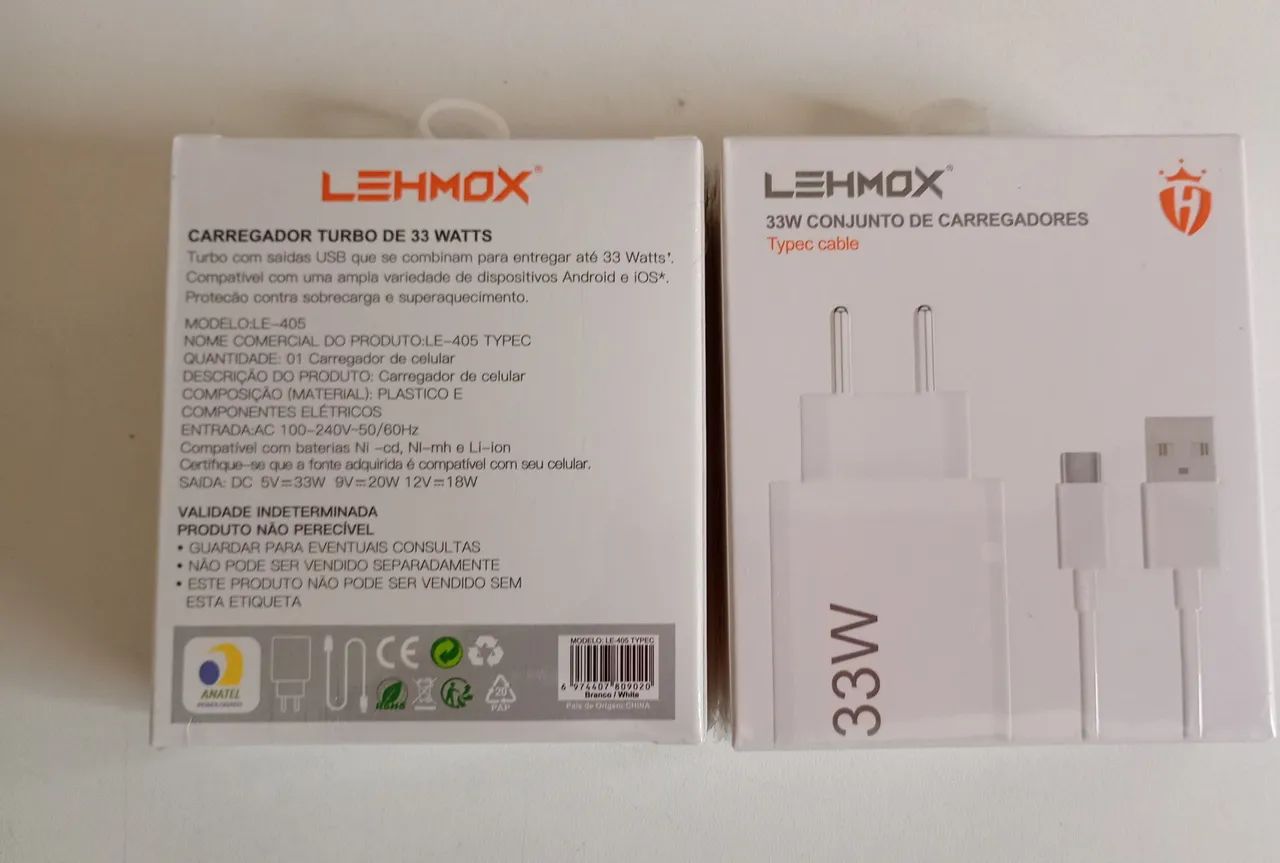 Carregador de celular turbo 33w 