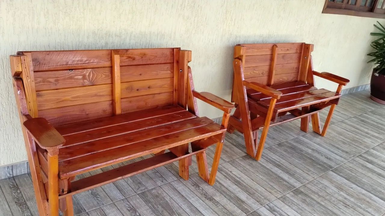 Banco vira mesa novo  - Foto 4
