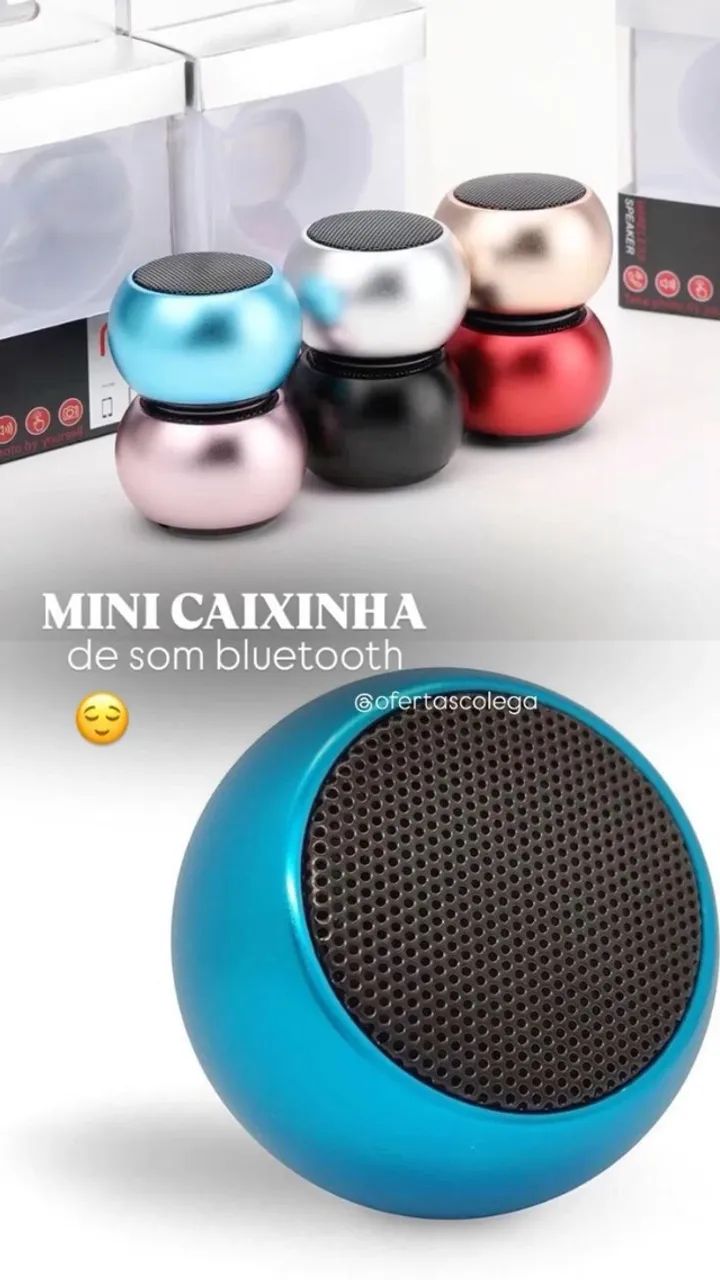 Mini Caixa de Som Bluetooth - Entrega todos os dias