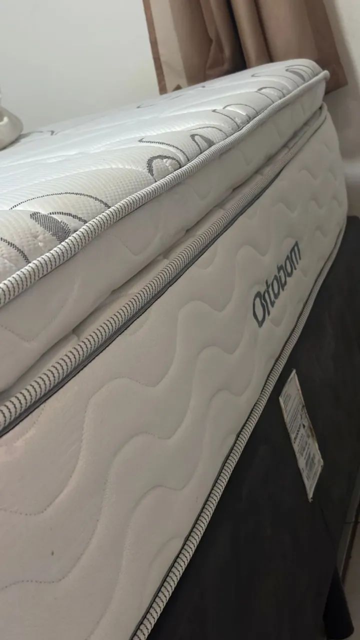 Cama Box + Colchão Queen Size Freedom Ortobom