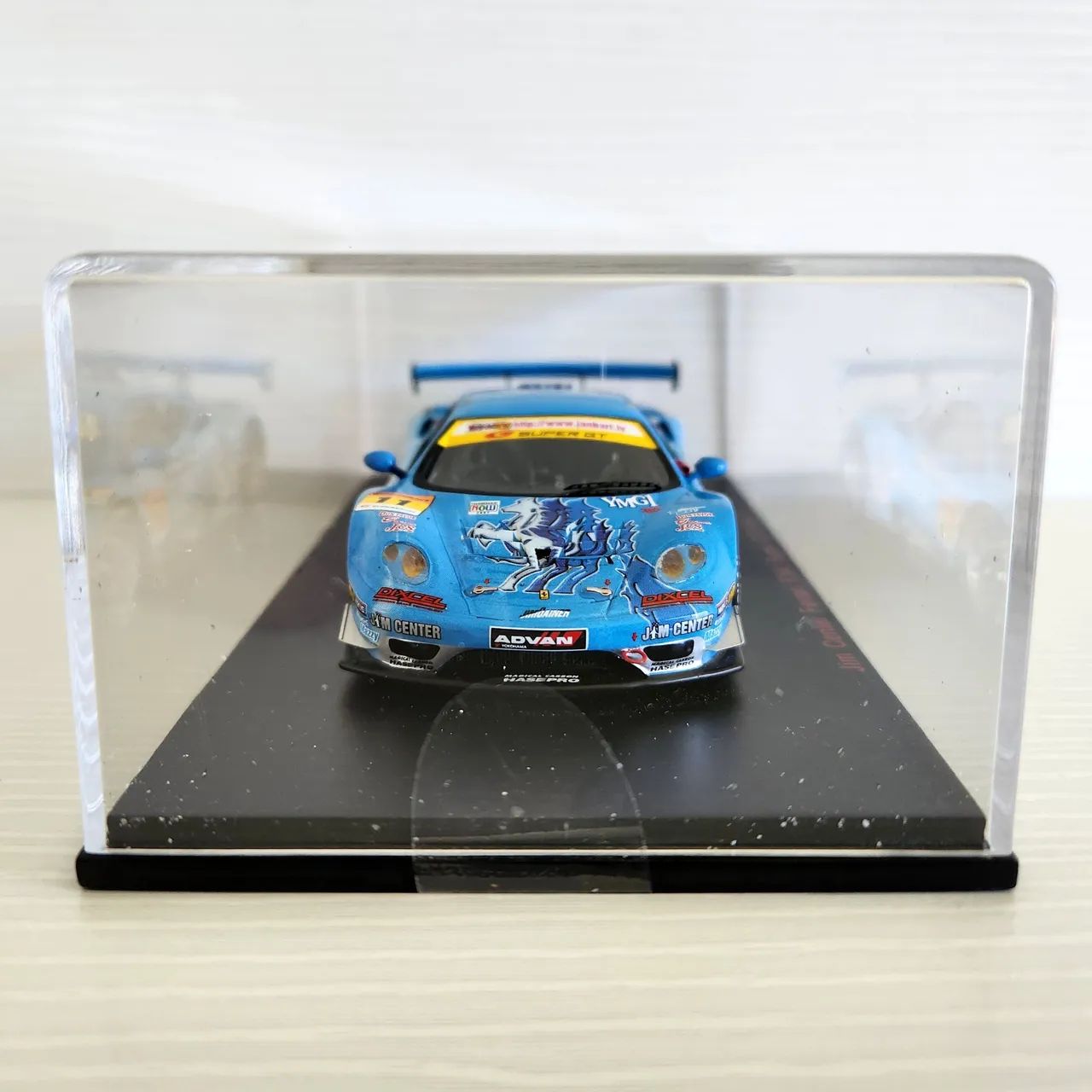 新品 ミニッツ フェラーリ ３６０ ＧＴＣ Scuderia Ecosse Ferrari 360 GTC Jim Center Blue Super GT 2007 Red Line 1:43